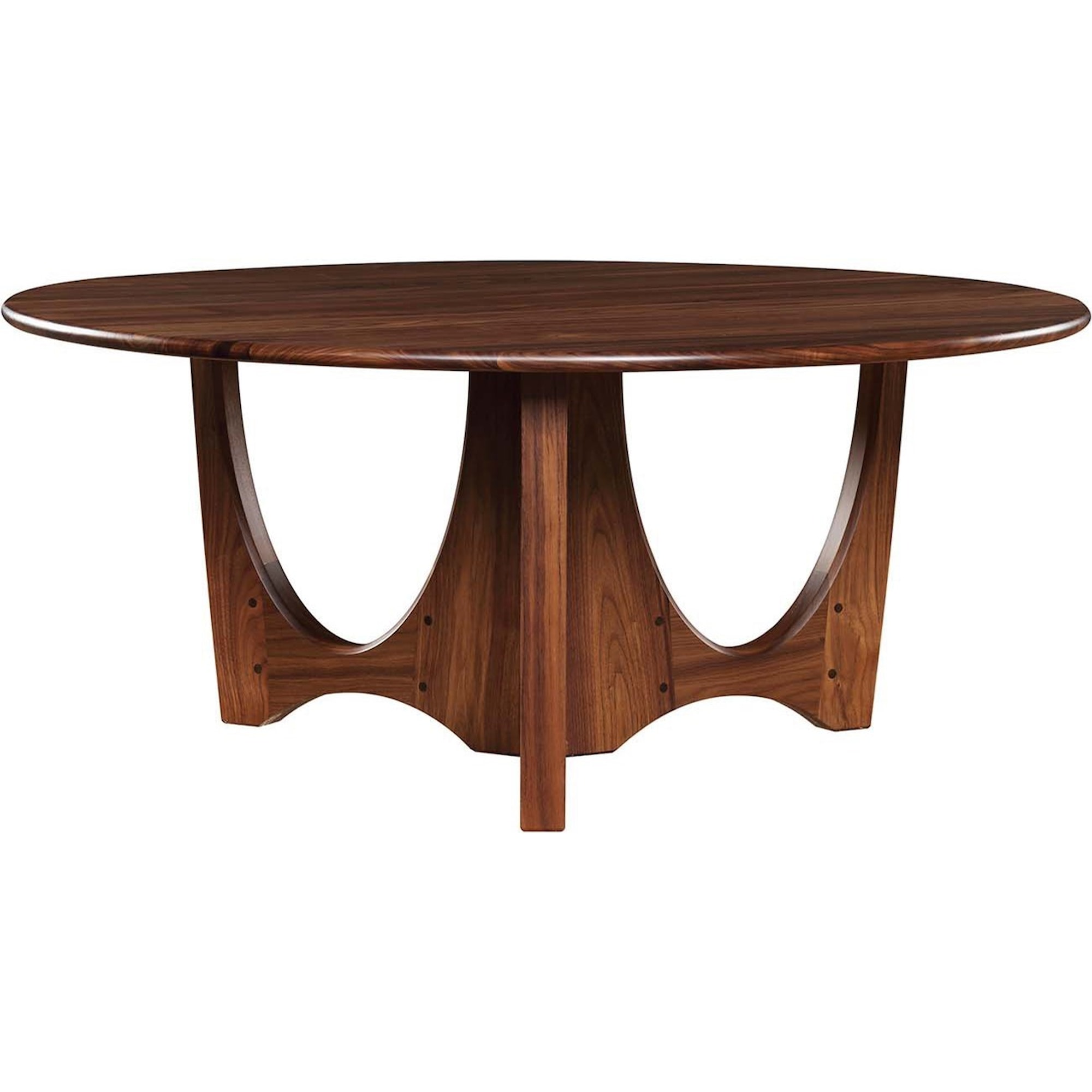 Stickley Walnut Grove 982298614 MidCentury Modern Solid Wood Round